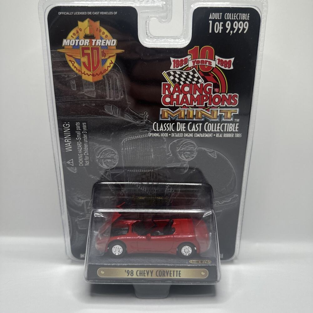 Racing Champions Mint 1998 Chevy Corvette Motor Trend 50th Anniversary Diecast